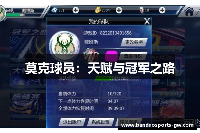 莫克球员：天赋与冠军之路